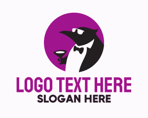 Tuxedo Penguin Suit logo design