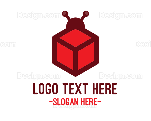 Red Cube Bug Logo