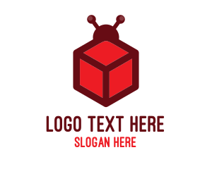 Red Cube Bug Logo