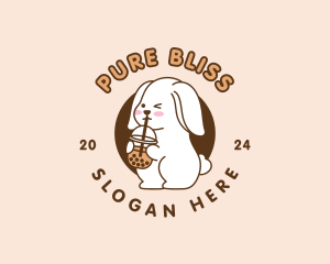 Bunny Rabbit Milktea logo design