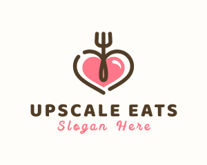 Heart Fork Cutlery logo design