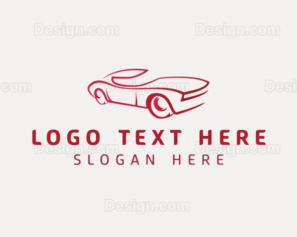 Red Sports Car Vehicle Logo