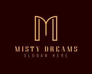 Luxury Art Deco Letter M logo design