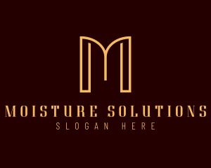 Luxury Art Deco Letter M logo design