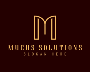 Luxury Art Deco Letter M logo design