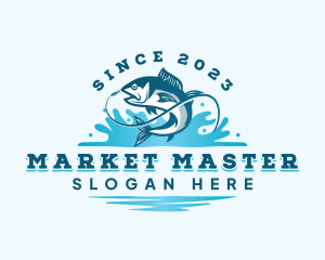 Fish Market Fisherman logo design