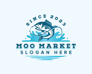 Fish Market Fisherman logo design