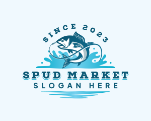 Fish Market Fisherman logo design