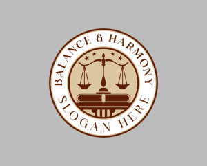 Legal Law Scale logo design