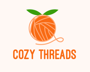 Orange Yarn Ball  logo design