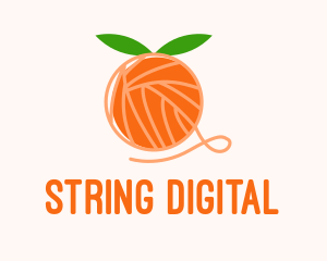 Orange Yarn Ball  logo design