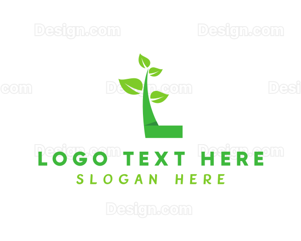 Natural Plant Tree Letter L Logo