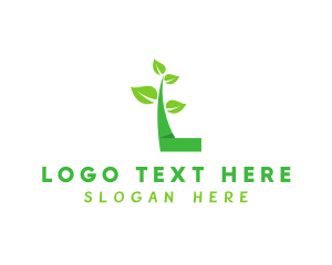 Natural Plant Tree Letter L logo