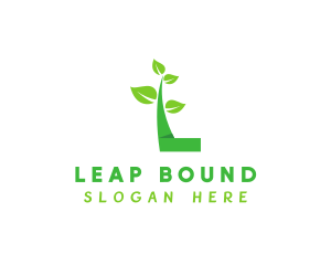 Natural Plant Tree Letter L logo design