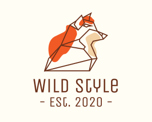 Wild Fox Monoline logo design