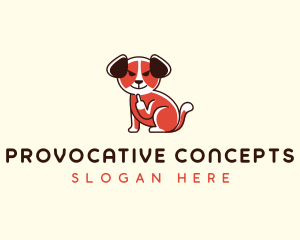 Dog Cursing Middle Finger logo