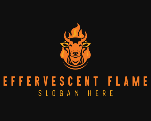 Beef Flame Grilling logo design