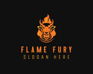 Beef Flame Grilling logo design