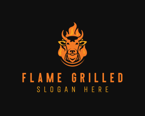 Beef Flame Grilling logo design