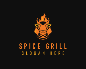 Beef Flame Grilling logo design