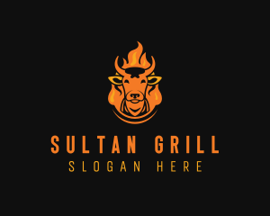 Beef Flame Grilling logo design