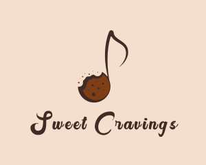 Sweet Cookie Musical Note logo design