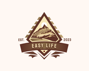 Mountain Peak Hiking Logo