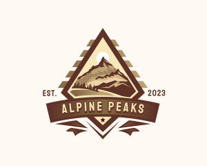 Mountain Peak Hiking logo design