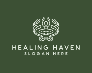 Healing Yoga Meditation logo design