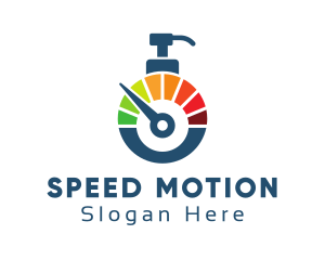 Speedometer Pump Dispenser logo design