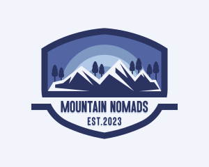 Valley Mountain Camping Trekking logo design