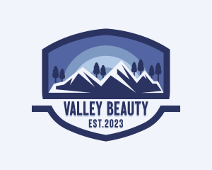 Valley Mountain Camping Trekking logo design