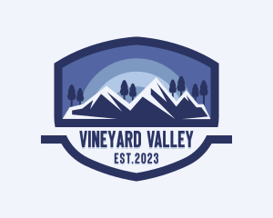 Valley Mountain Camping Trekking logo design