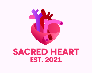 Human Heart Artery  logo design