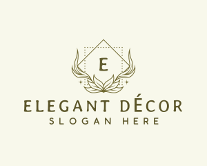 Decorative Floral Crest logo design