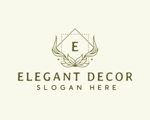 Decorative Floral Crest logo design