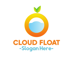 Orange Fruit Cloud logo design