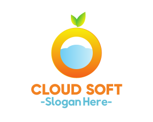 Orange Fruit Cloud logo design