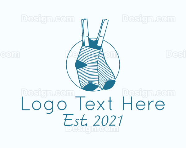 Blue Baby Boy Socks Logo