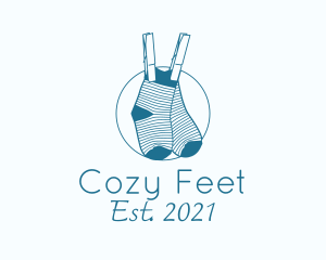 Blue Baby Boy Socks logo design