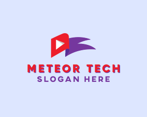 Media Player Flag logo design