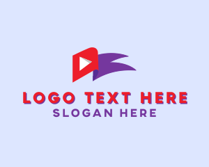 Youtube - Media Player Flag logo design