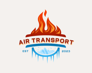 Ice Flame HVAC logo design