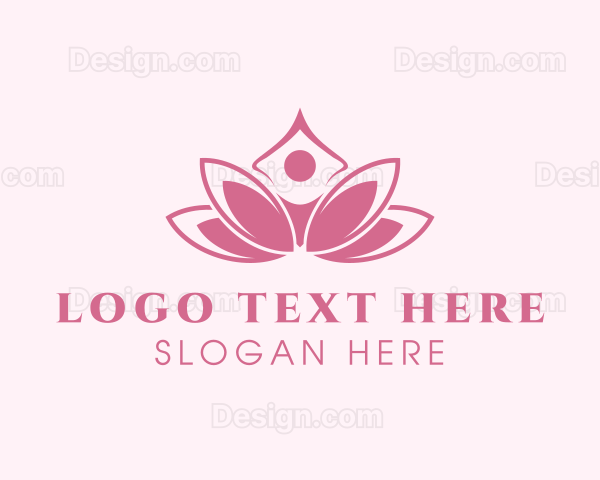 Pink Healing Lotus Logo
