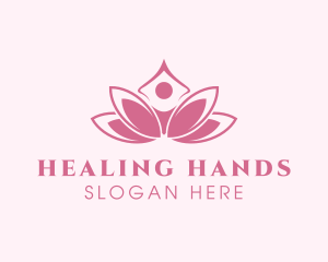 Pink Healing Lotus  logo design