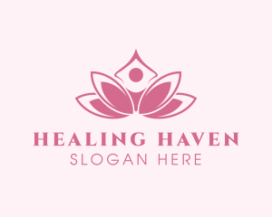 Pink Healing Lotus  logo design