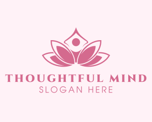 Pink Healing Lotus  logo design