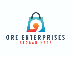 Shopping Bag Letter O logo design