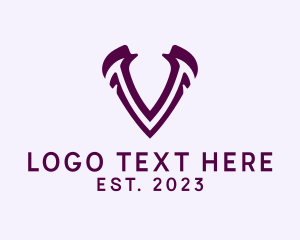 Gaming Company Letter V logo