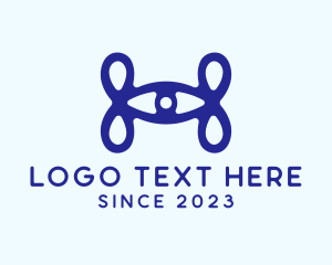 Blue Eye Loop Letter H logo